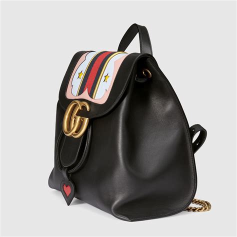 gucci marrone|gucci marmont leather backpack.